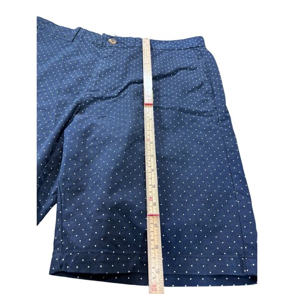 Old Navy Mens Ultimate Slim Built-In Flex Shorts 33 Polka Dot Navy Blue - Picture 5 of 9